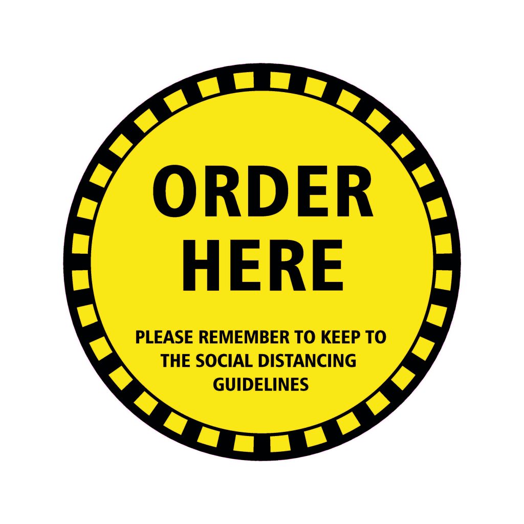 Order Here Floor Sticker | Covid 19 Social Distancing Sticker Store ...